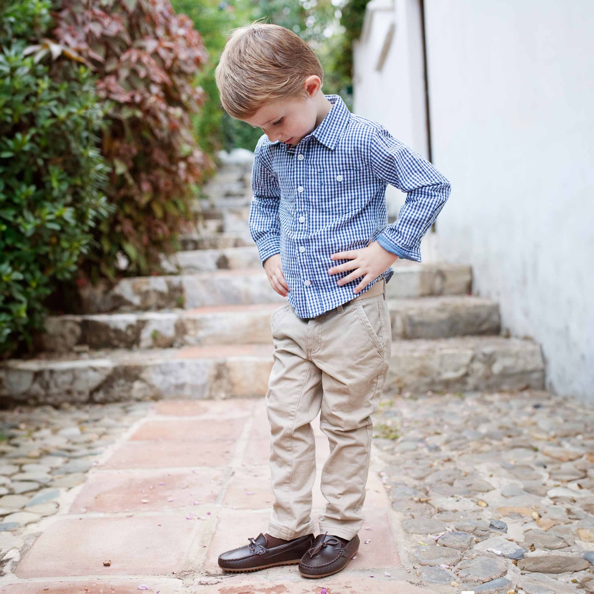 Comprare Mocassini Bambino Pelle con fiocco Pisamonas