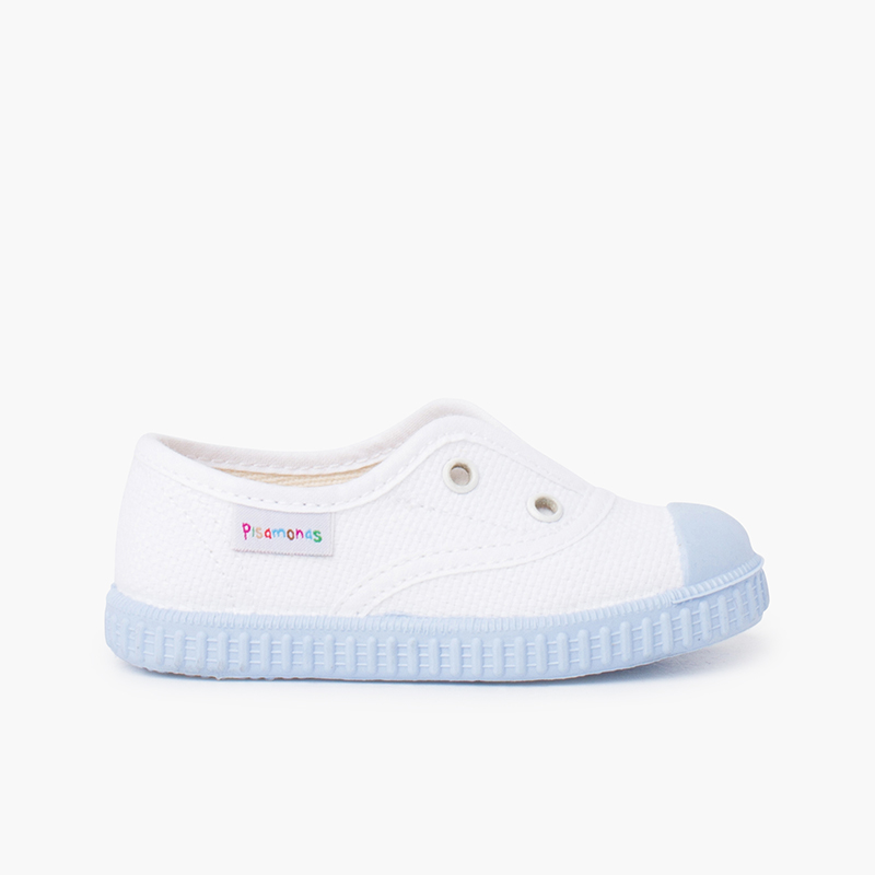 Sneakers bianche senza lacci shop