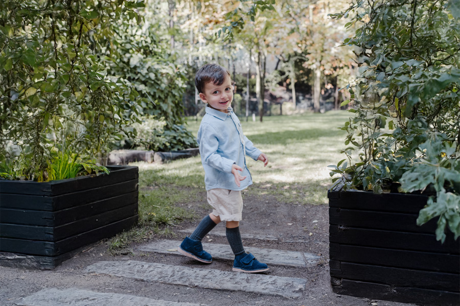 Polacchini Bambini Stivaletti Safari chiusura a strappo