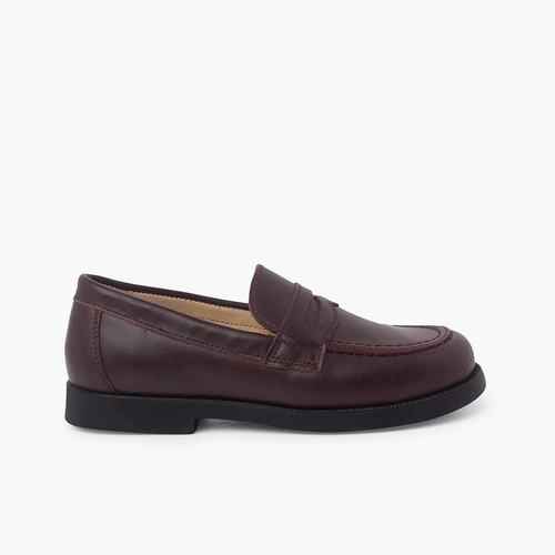 Scarpe Back to School Bambino Mocassini  Marrone