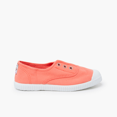 Scarpe Tela Punta Gomma Senza Lacci Pesca
