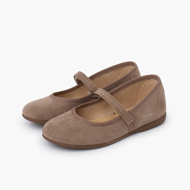 Scarpe Bambina chiusura a strappo Taupe