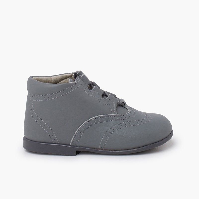 Inglesina / Scarpa Inglese Pelle Stivale Grigio chiaro