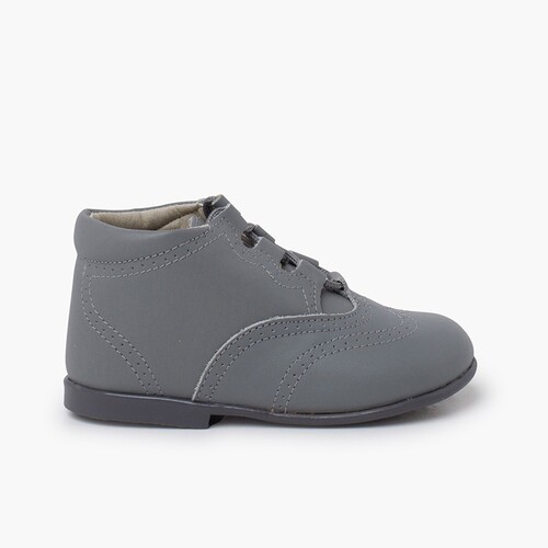 Inglesina / Scarpa Inglese Pelle Stivale Grigio chiaro
