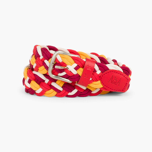Cintura intrecciata Multicolor bambini Bordeaux/Rosso