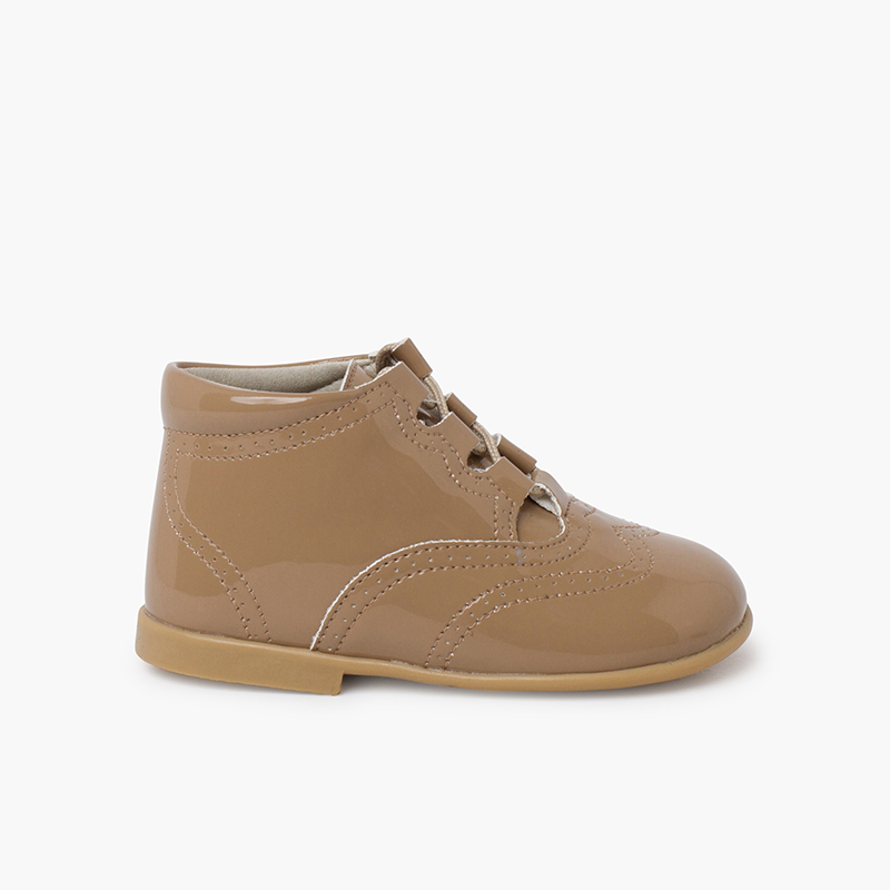 Inglesino / Scarpina inglese Primi passi effetto Vernice Sabbia