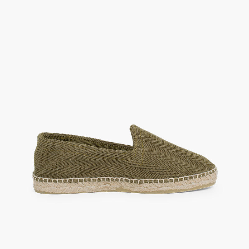 Espadrillas in Twill Taglie grandi  34-45 Kaki