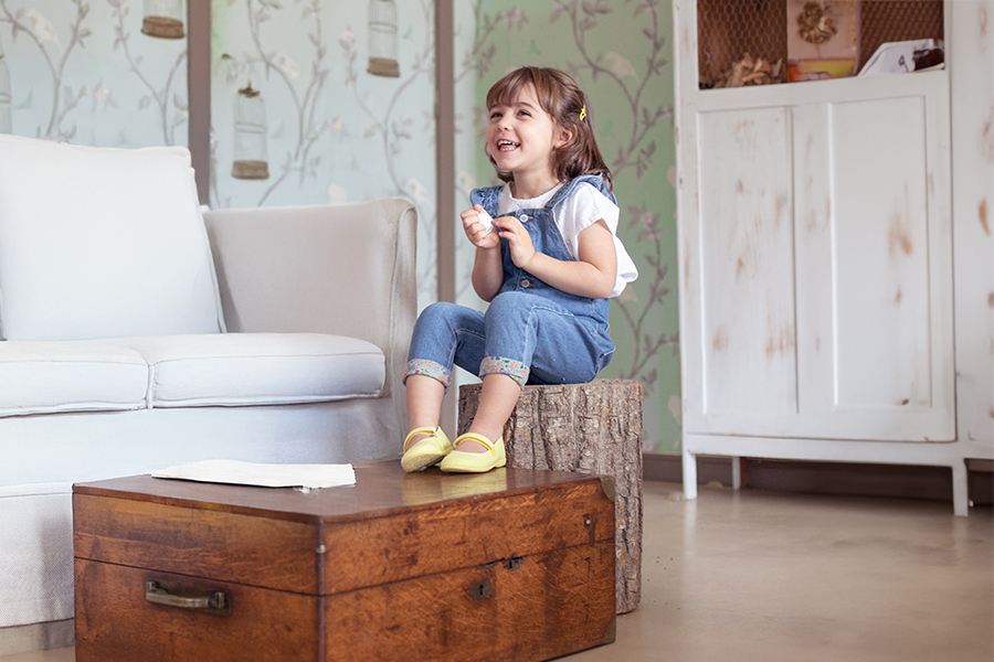 Scarpe Bambina Tela chiusura a strappo fino