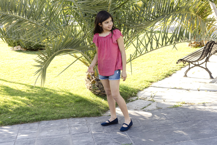 Scarpe Bambina Tela chiusura a strappo fino