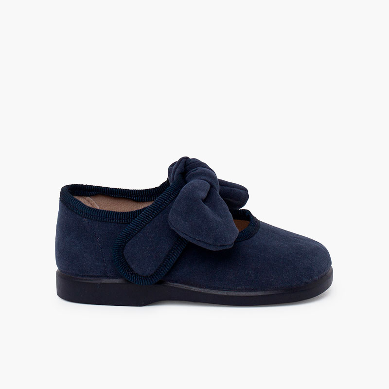 Scarpe effetto scamosciato chiusura a strappo Nastro Blu