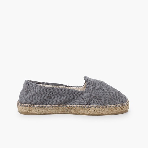 Espadrillas in Twill Taglie grandi  34-45 Grigio