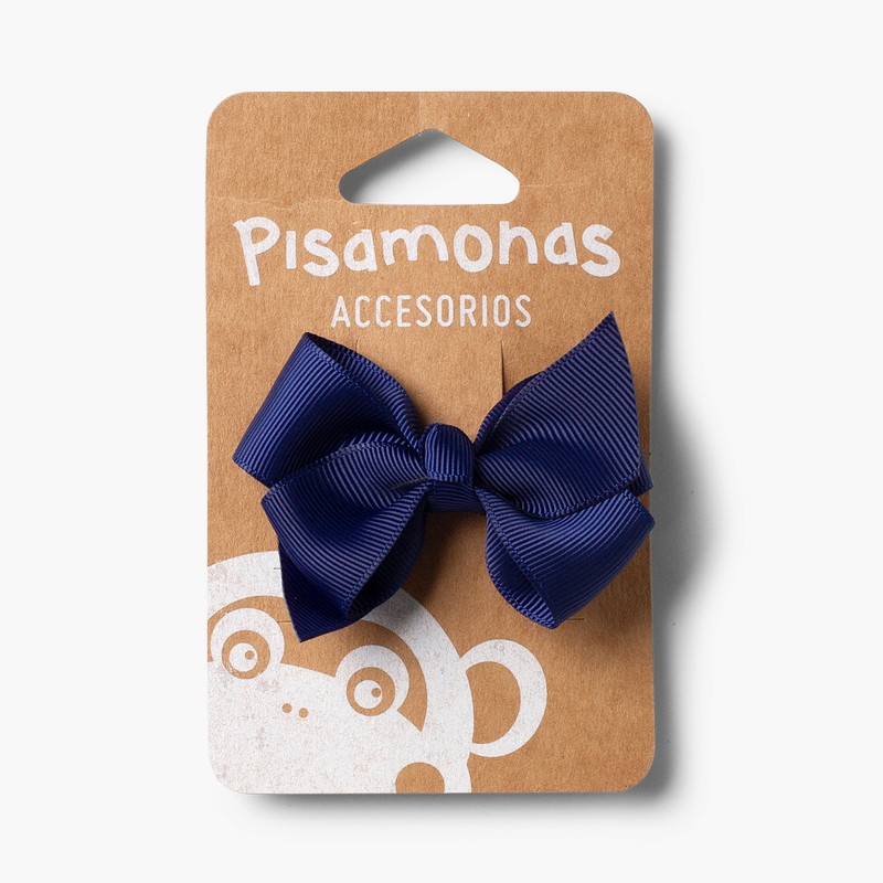 Fermaglio per capelli bambine fiocco medio Blu