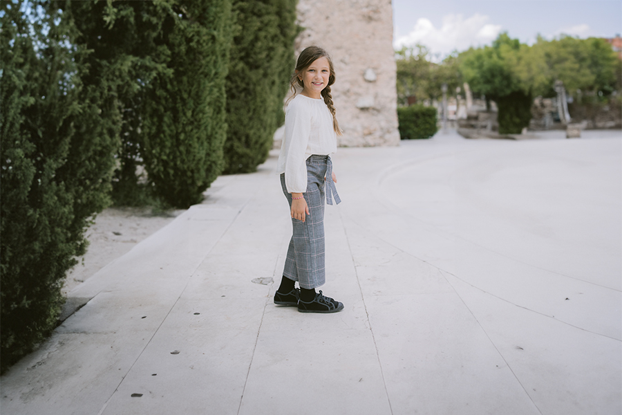 Scarpe velluto con lacci