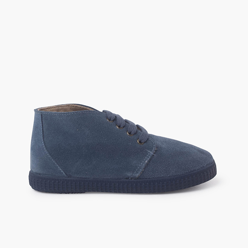 Scarpe in Pelliccia con Lacci  Azzurro