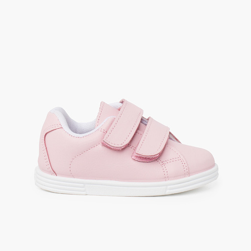 Scarpe sportive Neonato e Bambino Pelle Lavabile  Rosa