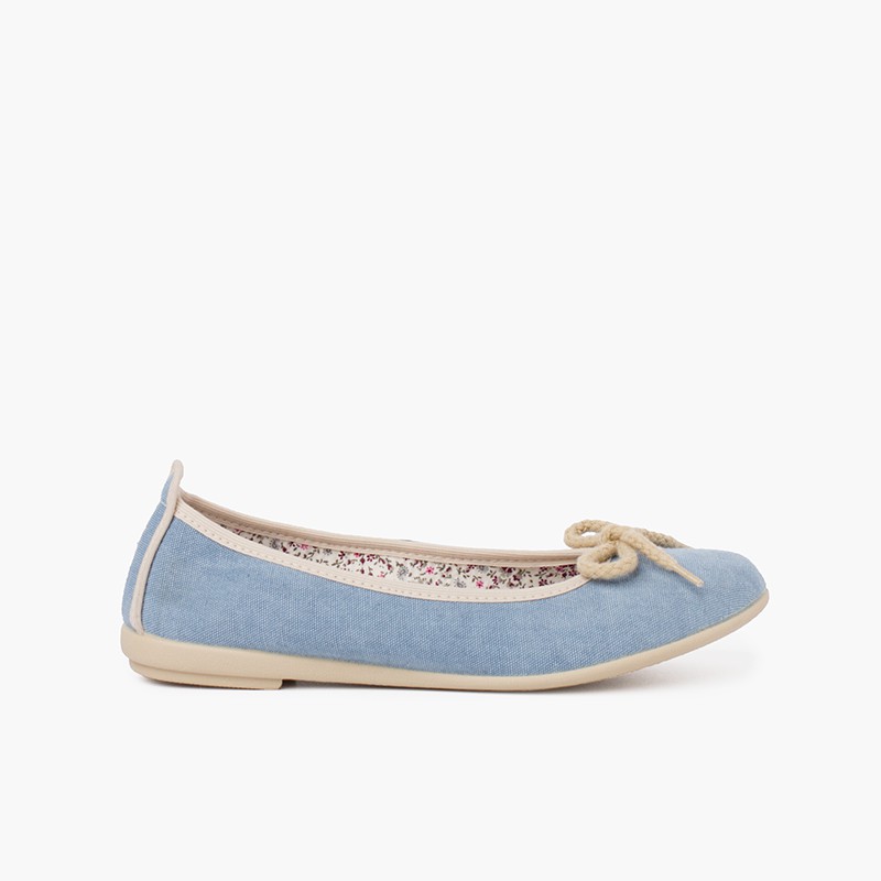 Ballerina bimba e donna con fiocco in pizzo Cielo Blu