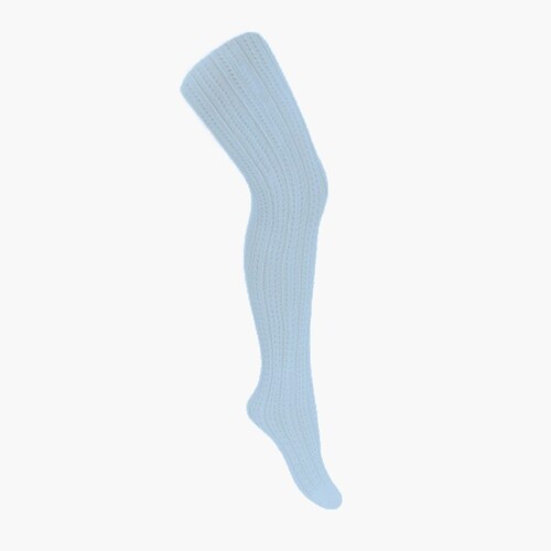 Collant Bambina Traforati Azzurro Pastello