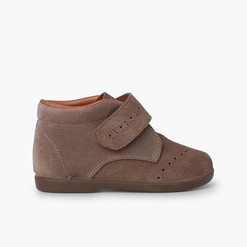 Stivaletti Scamosciati con cinturino per bambini  Taupe