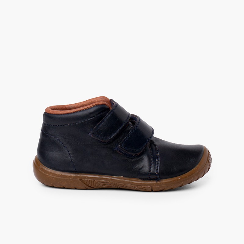 Stivali in pelle da bambino con doppia punta rinforzata Blu