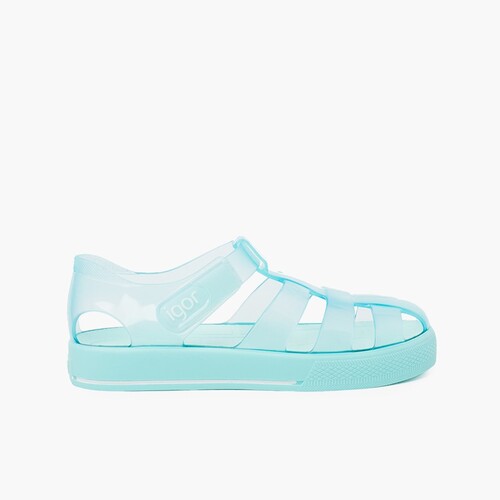 Sandali Ragnetti con suola adesiva colorata Acquamarina