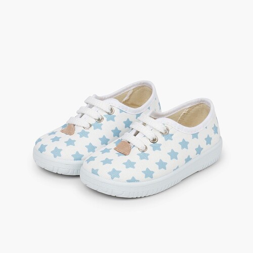 SCARPE TIPO SNEAKERS CON STELLE Cielo Blu