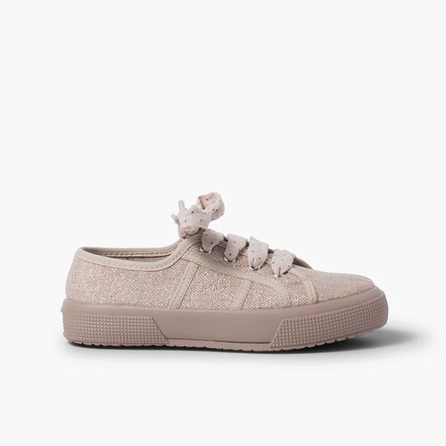 Sneakers lino brillanti donna e bambina Rosa