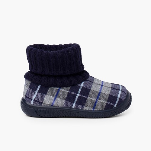 Stivaletti con collo a calza in lana Blu