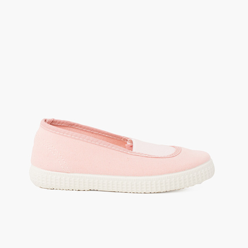  Ballerine elastico tela eco e suola tipo sneaker Rosa
