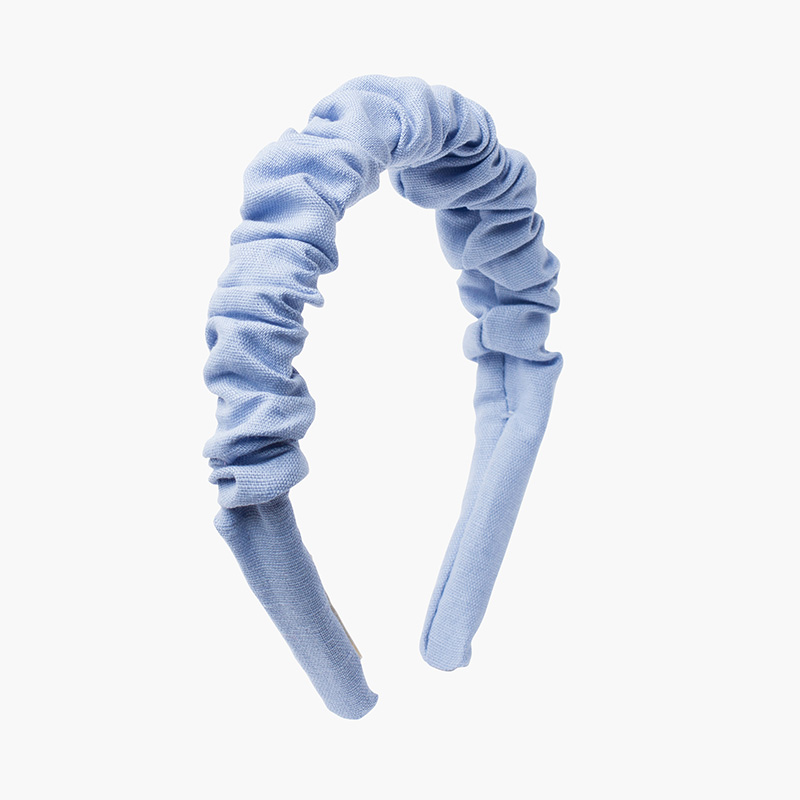 Fascia Per Capelli Bambini A Doppio Strato In Jersey Di Cotone Bio, Blue Scuro