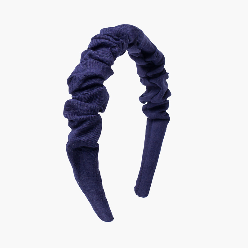Fascia per capelli donna intrecciata con perle e cristalli,blu cielo,13
