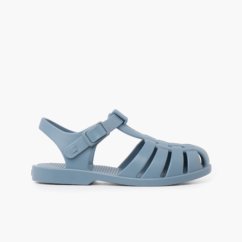 Sandali per bambini con chiusura a fibbia in colori polverosi Azzurro