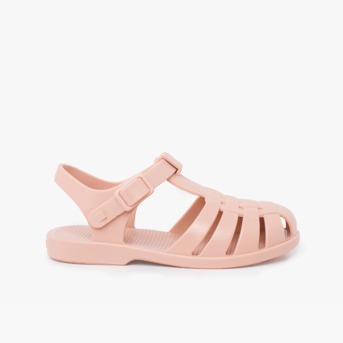 Sandali per bambini con chiusura a fibbia in colori polverosi Rosa Pastello