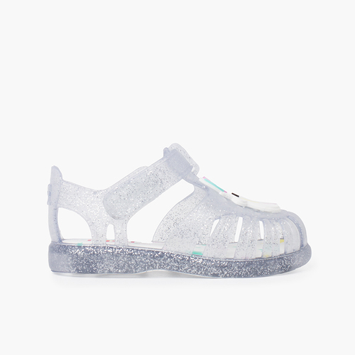 sandali unicorno glitter Striscia adesiva  Bianco