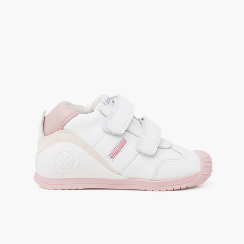 Scarpa Biomeccanica con doppio cinturino aderente Rosa