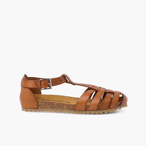  Sandali donna e bambino in pelle con suola bio Cuoio