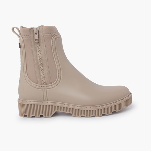 Stivaletti bambino e donna con cerniera laterale Beige