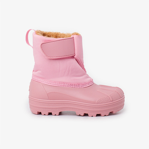 Stivali apreski stile shearling con chiusura aderente Rosa
