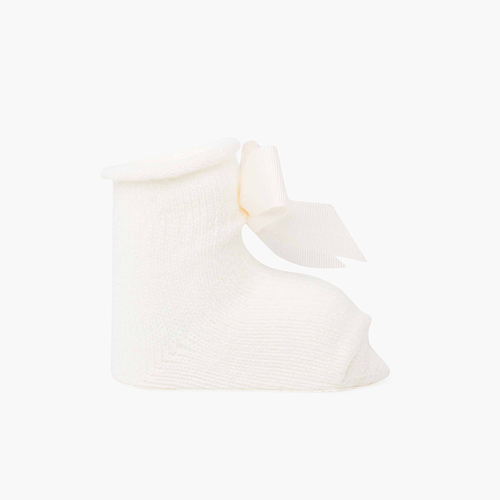 Stivaletti calzino neonato con fiocco Cava