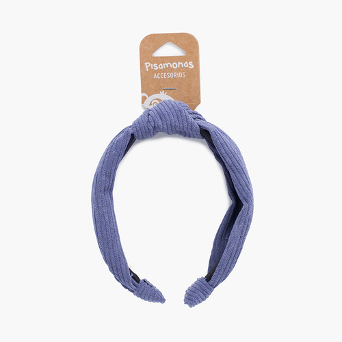 Fascia per capelli in velluto a coste Blu reale