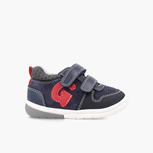 Sneakers Garvalín con doppia chiusura a zip aderente Blu