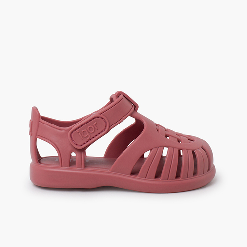 Sandali ragnetti con chiusura a strappo Tobby Solid Rosa