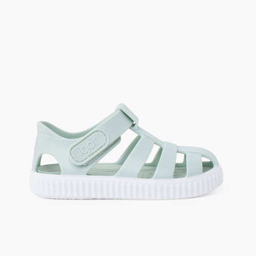 Sandali ragnetti chiusura a strappo tipo sneakers Menta