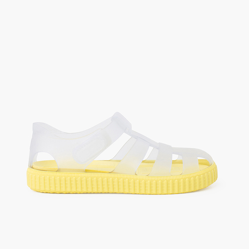 Sandali ragnetti suola colori tipo sneakers Giallo