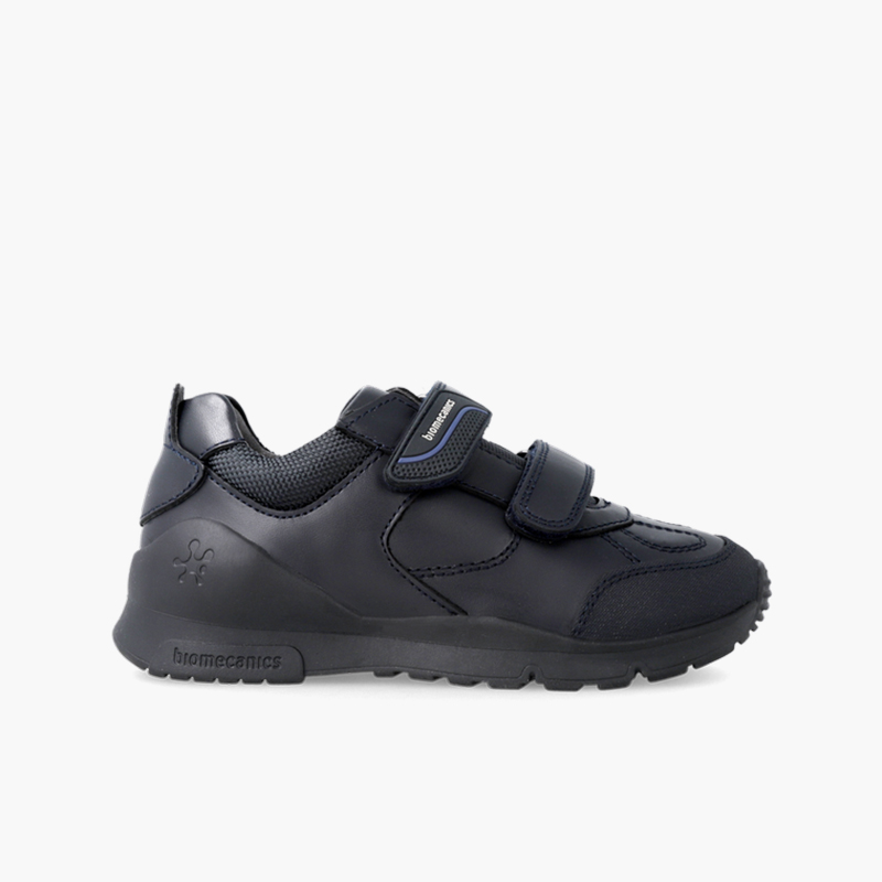 Scarpe sportive scuola Biomecanics con doppia chiusura a strappo Blu