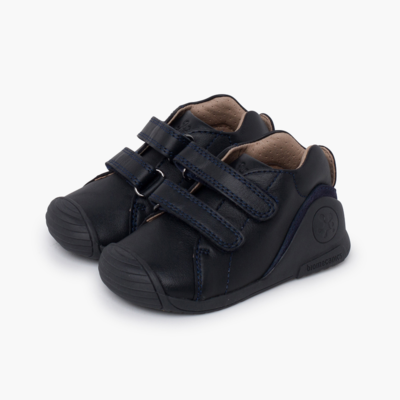 Sneaker Biomecanics primi passi in pelle Blu