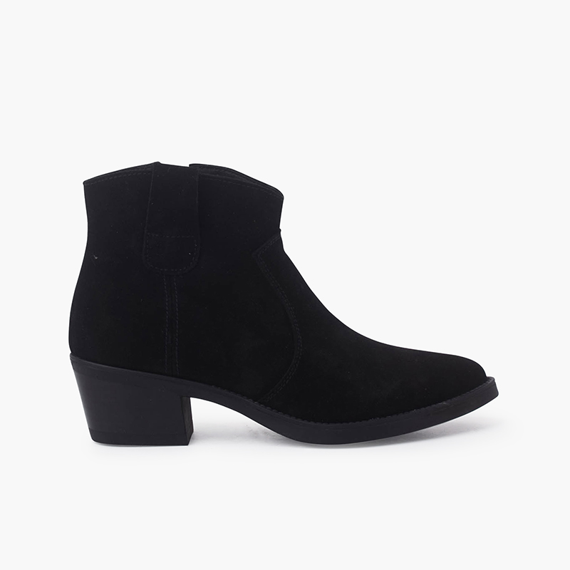 Stivaletti da cowboy in scamosciato Nero