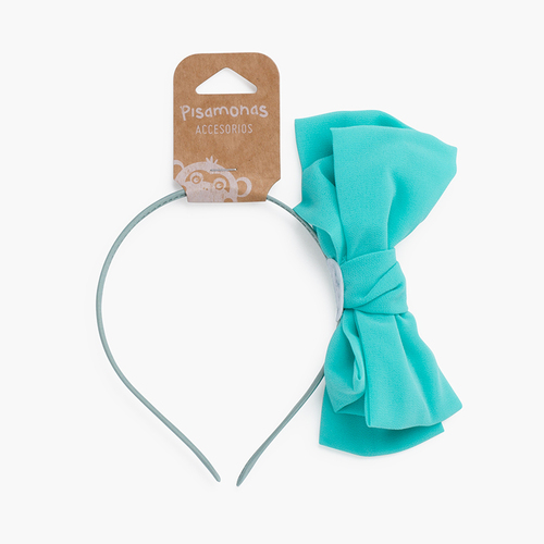 Fascia per capelli in doppio chiffon fine Verde Menta