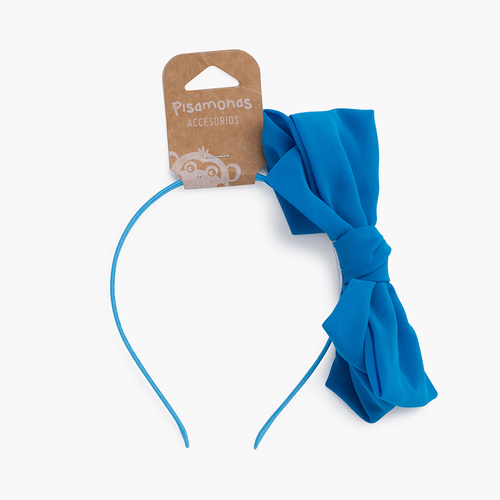 Fascia per capelli in doppio chiffon fine Azzurro