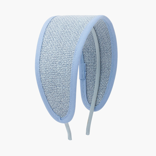 Fascia per capelli in rafia larga Azzurro