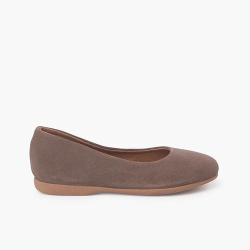 Ballerine piatte per ragazze e donne  Taupe